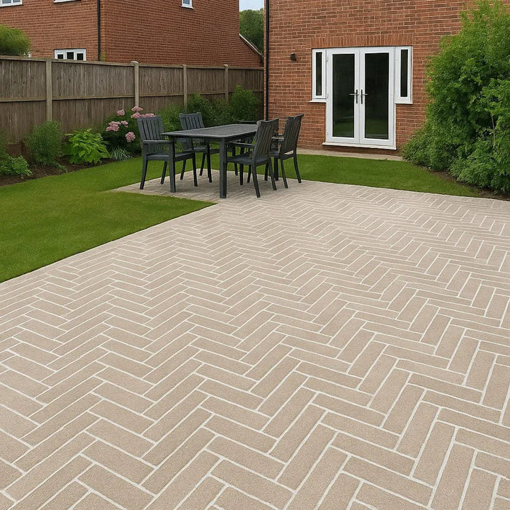 Dijon limestone honed tumbled pavers