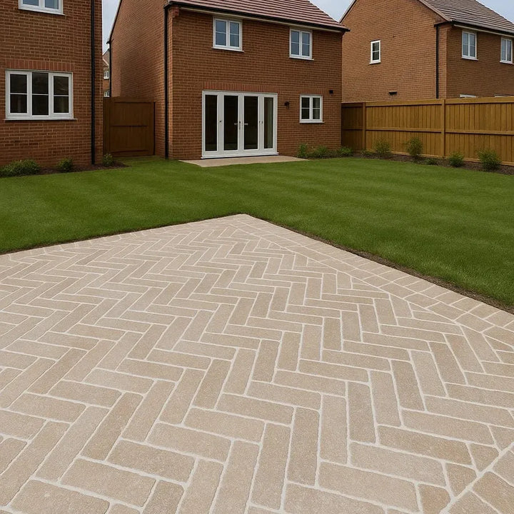 Dijon limestone honed tumbled pavers