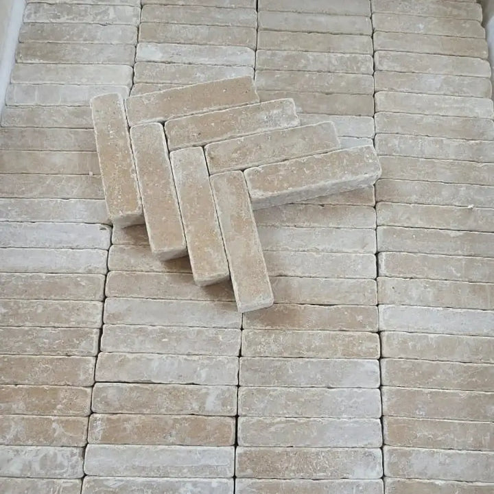 Dijon limestone honed tumbled pavers