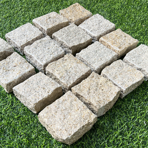 cropped granite setts yellow