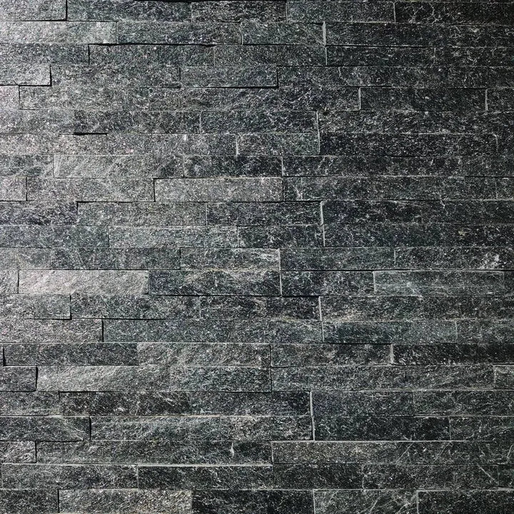 black sparkle quartz stone wall cladding