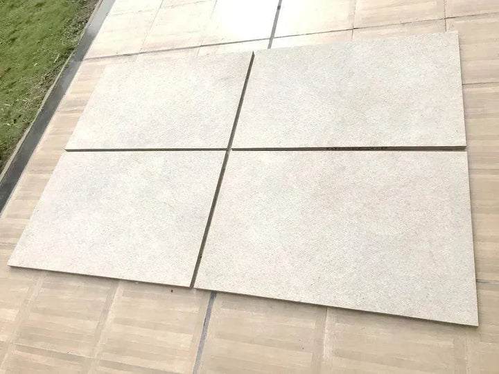 cream porcelain paving slabs