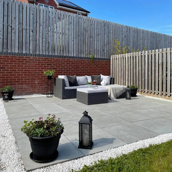 grey porcelain paving 600 x 600