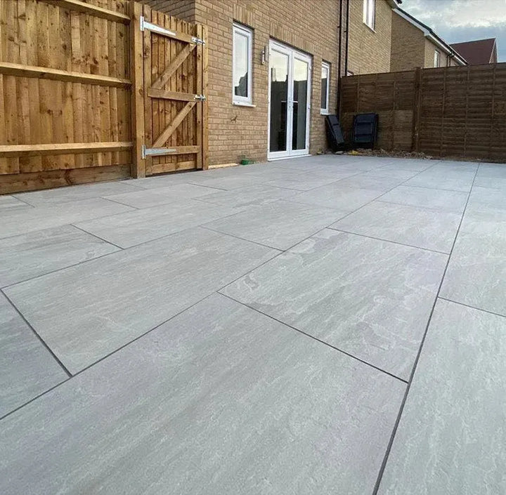 porcelain paving slabs Kandla grey 900 x 600