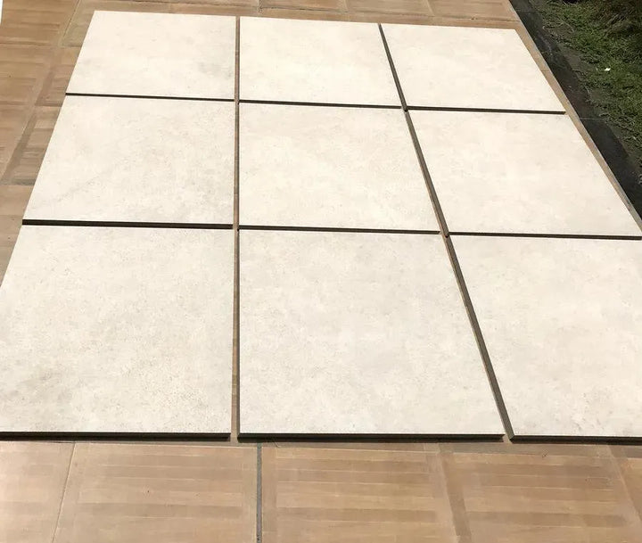 porcelain paving cream 600 x 600