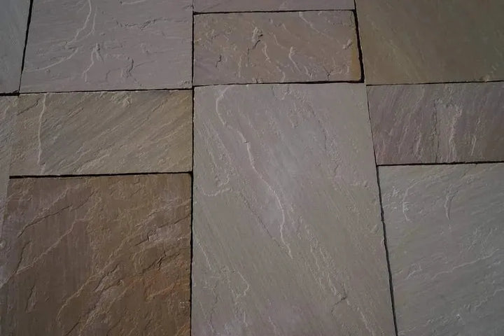 raj blend sandstone paving