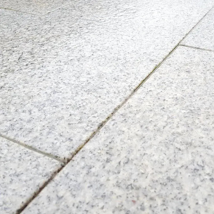 silver grey granite paving slabs flamed 